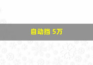 自动挡 5万